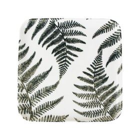 Porland Botanical Desen 21x21 cm 2li Düz Tabak