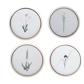 Porland Botanical Serisi 4'lü 21 cm Düz Pasta Tabak Takımı