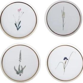 Porland Botanical Serisi 4'lü 21 cm Düz Pasta Tabak Takımı