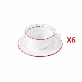 Porland Caribou 180 cc 6'lı Tabaklı Çay Fincanı