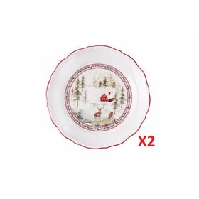 Porland Caribou 24 cm 2'li Düz Tabak