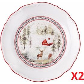 Porland Caribou 24 cm 2'li Düz Tabak