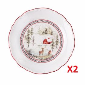 Porland Caribou 24 cm 2'li Düz Tabak