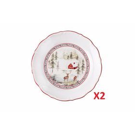 Porland Caribou 24 cm 2'li Düz Tabak