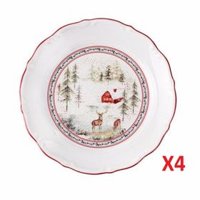 Porland Caribou 24 cm 4'lü Düz Tabak