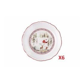 Porland Caribou 24 cm 6'lı Düz Tabak