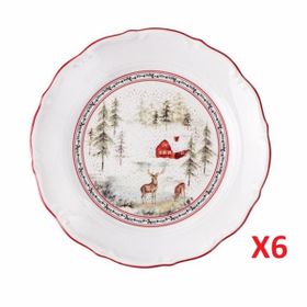 Porland Caribou 24 cm 6'lı Düz Tabak