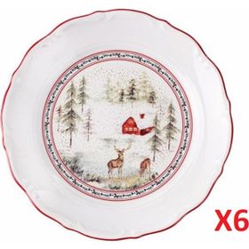 Porland Caribou 24 cm 6'lı Düz Tabak