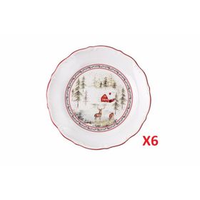 Porland Caribou 24 cm 6'lı Düz Tabak