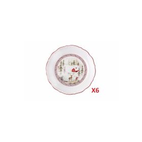 Porland Caribou 24 cm 6'lı Düz Tabak