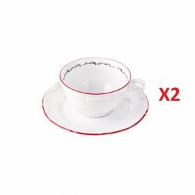 Porland Caribou Tabaklı 180 cc 2'li Çay Fincanı