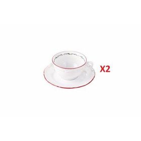 Porland Caribou Tabaklı 180 cc 2'li Çay Fincanı
