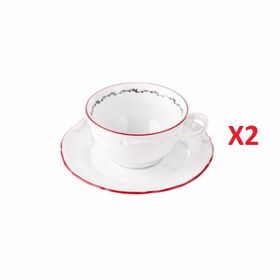 Porland Caribou Tabaklı 180 cc 2'li Çay Fincanı