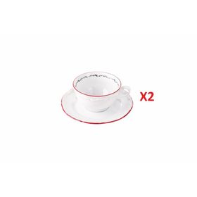 Porland Caribou Tabaklı 180 cc 2'li Çay Fincanı
