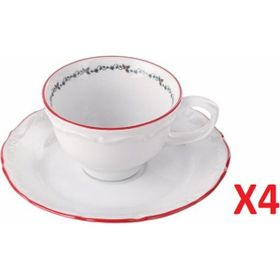 Porland Caribou Tabaklı 75 cc 4'lü Kahve Fincanı
