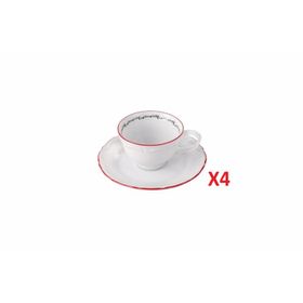 Porland Caribou Tabaklı 75 cc 4'lü Kahve Fincanı