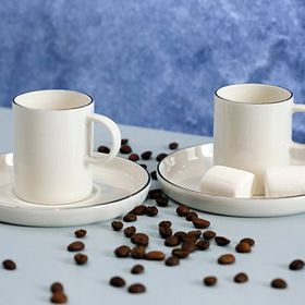 Porland Chopin Platin 2 Kişilik 4 Parça Kahve Takımı