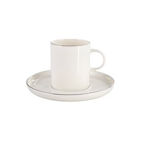 Porland Chopin Platin 200 cc 6 Adet Tabaklı Çay Fincanı