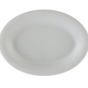 Porland Collet Beyaz 19 cm Desen 2 Kayık Tabak