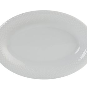 Porland Collet Beyaz 33 cm Desen 1 Kayık Tabak