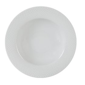 Porland Collet Beyaz Desen1 21 cm 6 Adet Çukur Tabak