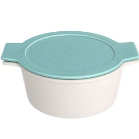 Porland Cookland İndüksiyonlu 1.3 lt Porselen Turkuaz Kapaklı Derin Tencere