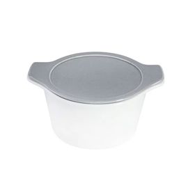 Porland Cookland İndüksiyonlu 1.4 lt Porselen Koyu Gri Kapaklı Derin Tencere