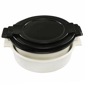 Porland Cookland İndüksiyonlu 6 Parça Porselen Siyah Tencere Takımı