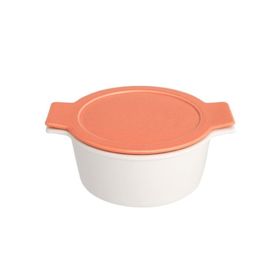 Porland Cookland Isıya Dayanıklı 1.3 lt 22 cm Beyaz Turkuaz Kapaklı Derin Tencere