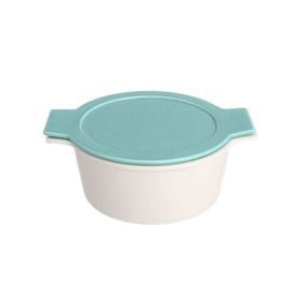 Porland Cookland Isıya Dayanıklı 2.1 lt Porselen Turkuaz Kapaklı Derin Tencere