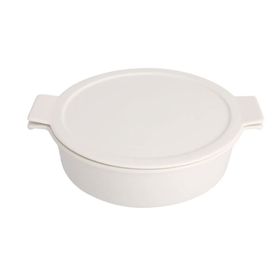 Porland Cookland Isıya Dayanıklı 2 lt Porselen Kapaklı Basık Tencere