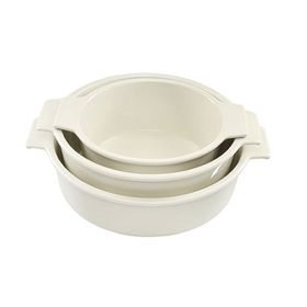 Porland Cookland Isıya Dayanıklı 6 Parça Porselen Kırmızı Kapaklı Tencere Takım