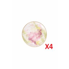 Porland Cosmos Desen 17 cm 4'lü Düz Tabak