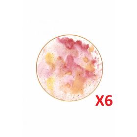 Porland Cosmos Desen 17 cm 6'lı Düz Tabak