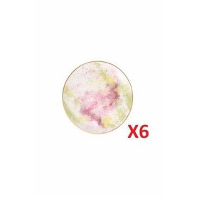 Porland Cosmos Desen 17 cm 6'lı Düz Tabak