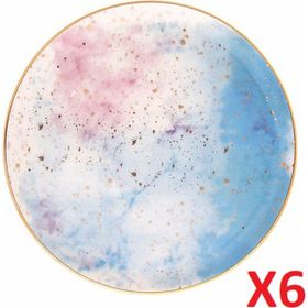 Porland Cosmos Desen 24 cm 6'lı Düz Tabak