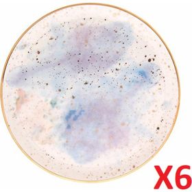 Porland Cosmos Desen 24 cm 6'lı Düz Tabak