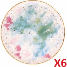 Porland Cosmos Desen 24 cm 6'lı Düz Tabak