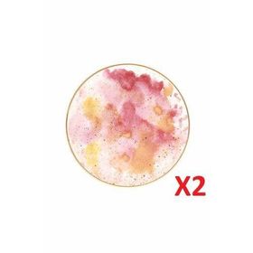 Porland Cosmos Desen 2'li 17 cm Düz Tabak