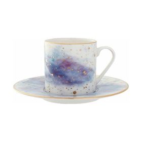 Porland Cosmos Desen 4 Tabaklı Kahve Fincanı