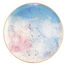 Porland Cosmos Desen5 24 cm 6 Adet Düz Tabak