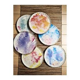 Porland Cosmos Karma Desen 17 cm 6'lı Tatlı Tabağı