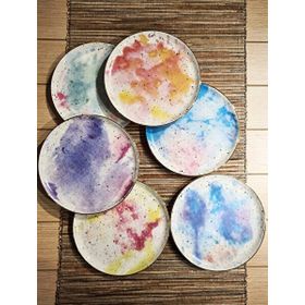 Porland Cosmos Karma Desen 24 cm 6'lı Servis Tabağı