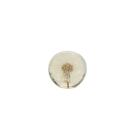 Porland Dandelion Beyaz 6 cm Cam Kağıt Ağırlığı