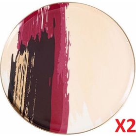 Porland Dash 27 cm 2'li Düz Servis Tabağı