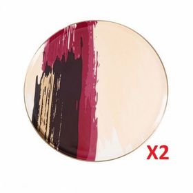 Porland Dash 27 cm 2'li Düz Servis Tabağı