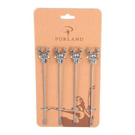 Porland Deerest Silver 4 Adet 18 cm Kokteyl Çatalı