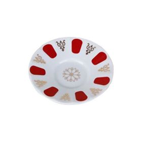 Porland Ergonomik Kırmızı Yaldız 12 cm Çay Tabağı