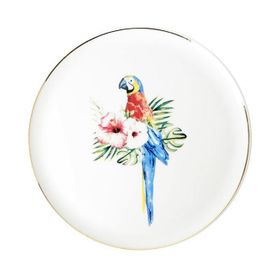 Porland Exotic Desen 2 20 cm Porselen Düz Tabak