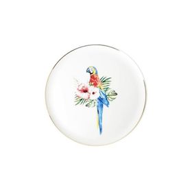 Porland Exotic Desen 2 20 cm Porselen Düz Tabak